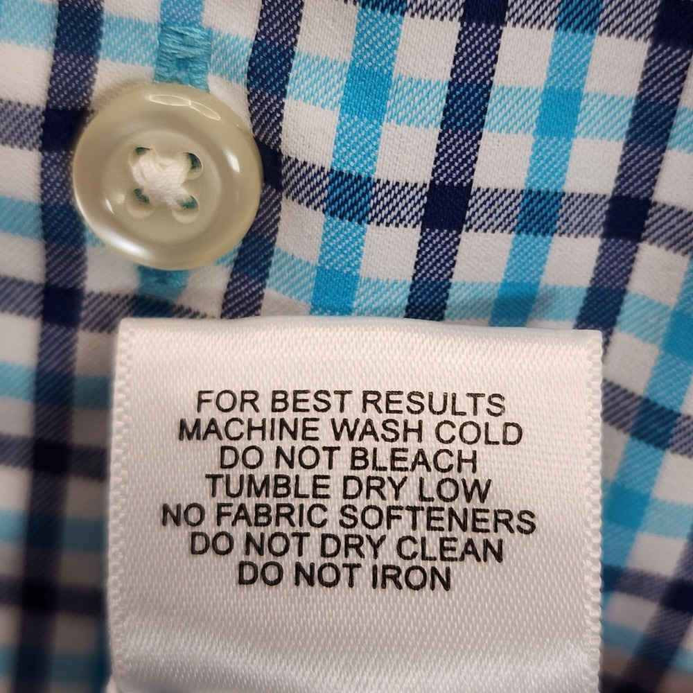 Peter Millar Summer Comfort Mens Performance Plaid Button Down Golf Shirt Small - Picture 7 of 9
